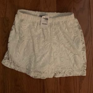 Charlotte Russe Lace Overlay Shorts